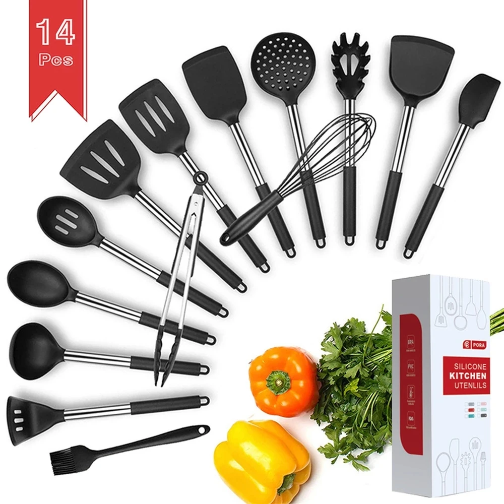 9/11/12/14/15 шт набор кухонной утвари силиконовая кухонная утварь кухонных
