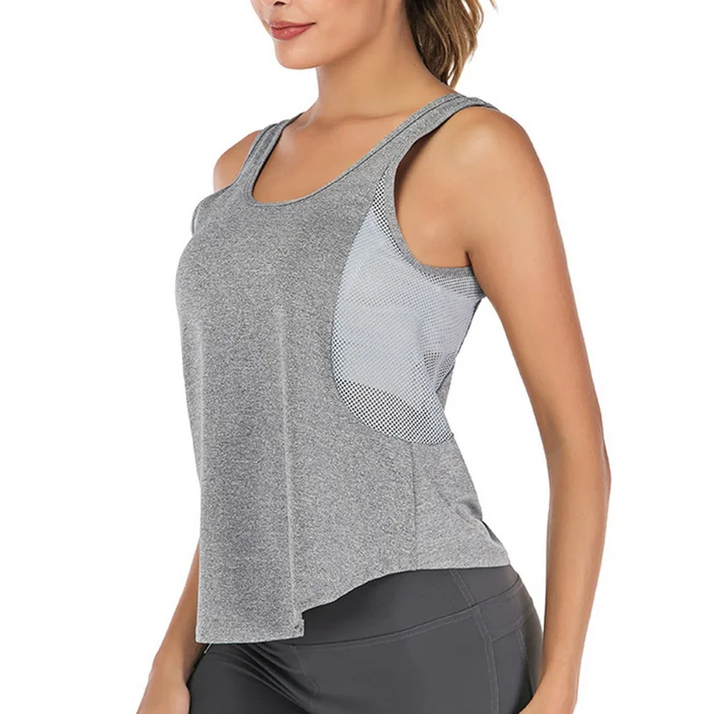 grey 3 LOOZYKIT, женская спортивная майка для занятий йогой, фитнесом, без рукавов, топ для йоги, майка для бега, топы, тренировочный жилет, спортивная одежда для бега - Цвет: grey 3