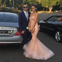 2021 blush mermaid prom dresses sweetheart appliques beads long arabic formal evening party gowns special occasion dress plu