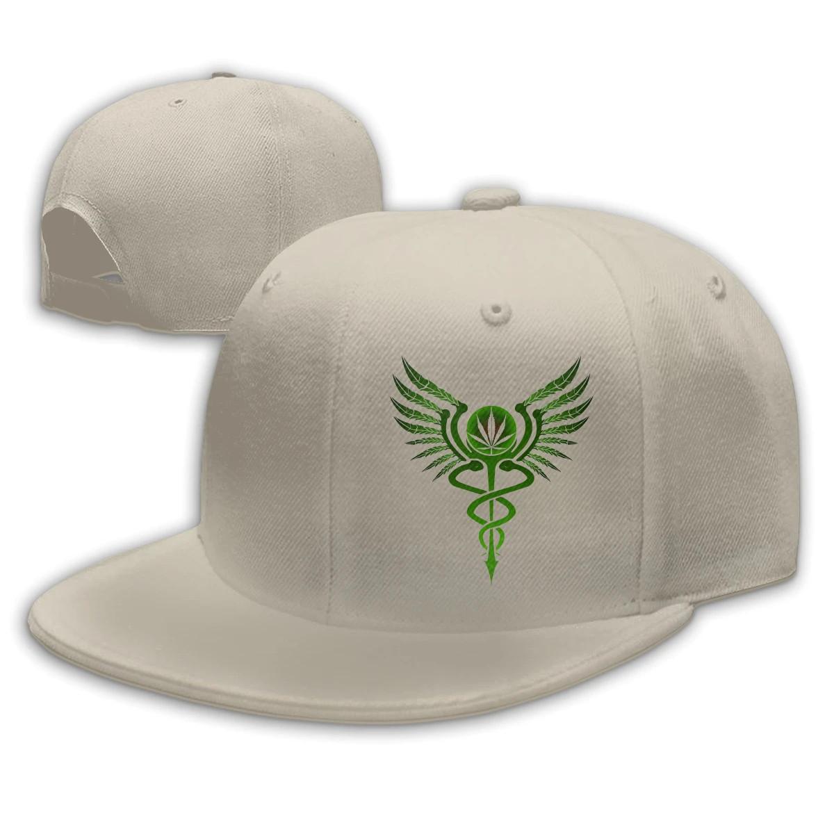 

Pot Leaf Caduceus man's woman Fashionable breathable Baseball Cap