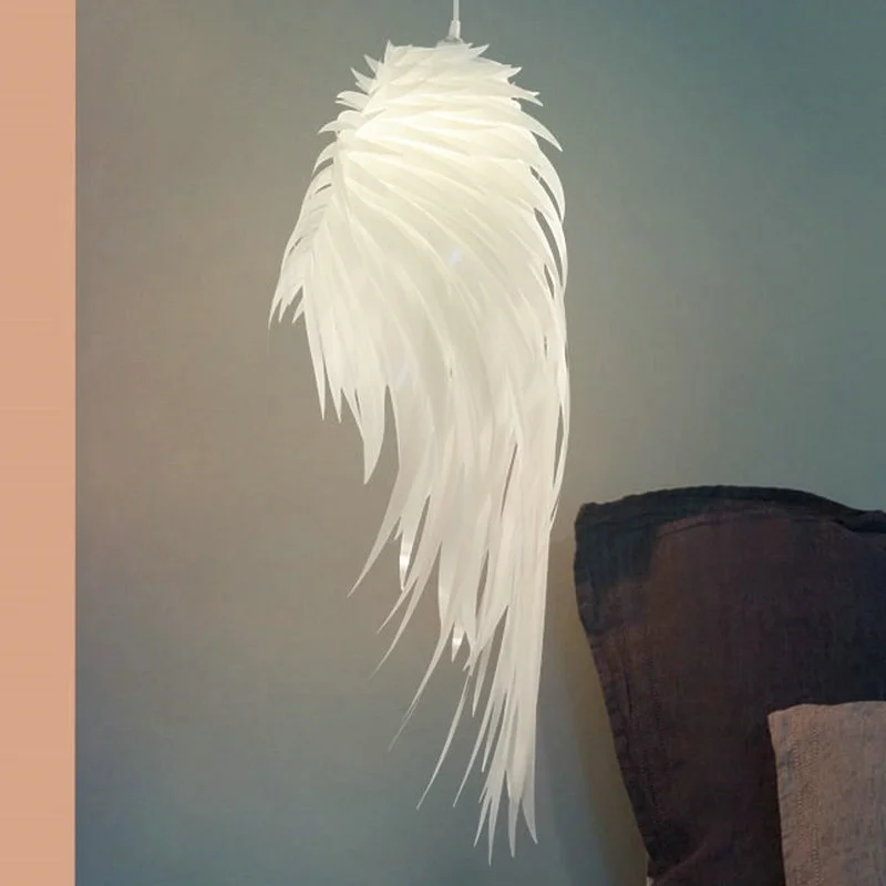 

Nordic Pendant Lights Modern Creative Angel Wing Feather Lamp Dining Room Furniture Living Room Hanging Lights acrylic Led Light