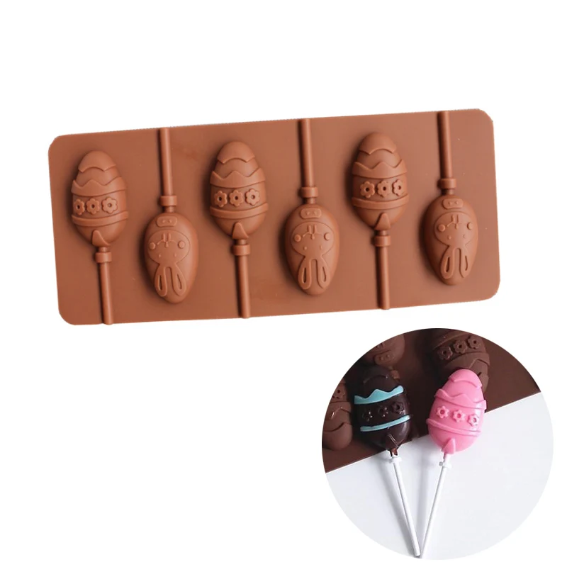 Милые пасхальные яйца кролика силиконовые формы для печенья 6 сеток выпечки