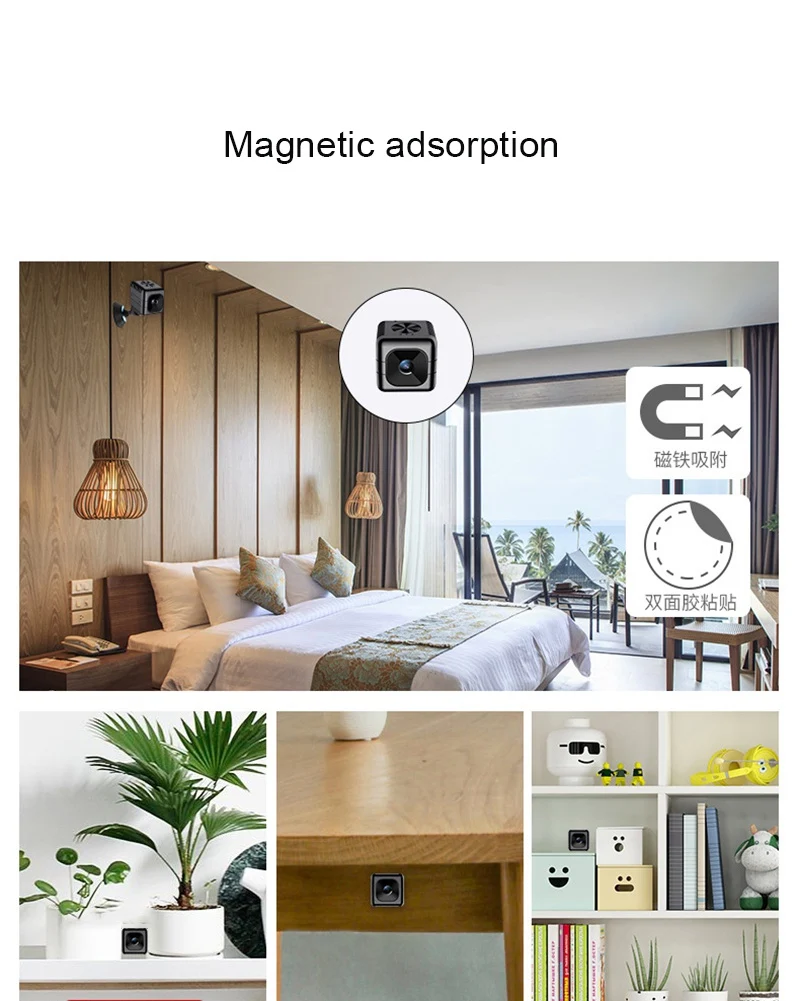 

Mini Wifi Infrared Secret Camera IP Small Night Vision Cam HD 1080P Wireless Video Recorder Home Surveillance Camcorder Monitor