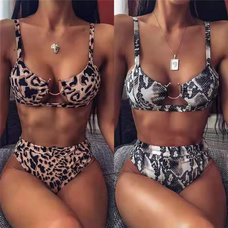 

2021 Sexy Women High Waist Bikini Swimsuit Swimwear Female Thong Biquini Bikini Set Bathing Suit Bather hot pink swimsuit