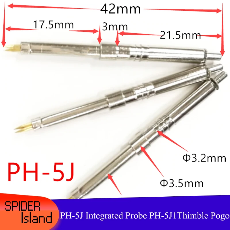 500pcs/lot Three-Point PH-5J Integrated Probe PH-5J1 (three-feet ) 3.2mm Test Pin Thimble Spring Connector g Pin