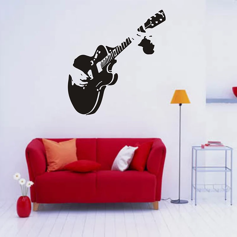 

Decorative Wallpaper Wall Sticker For Bedroom Living Room Decor 3D Tile Stickers Home Decoration Guitar Glass Background