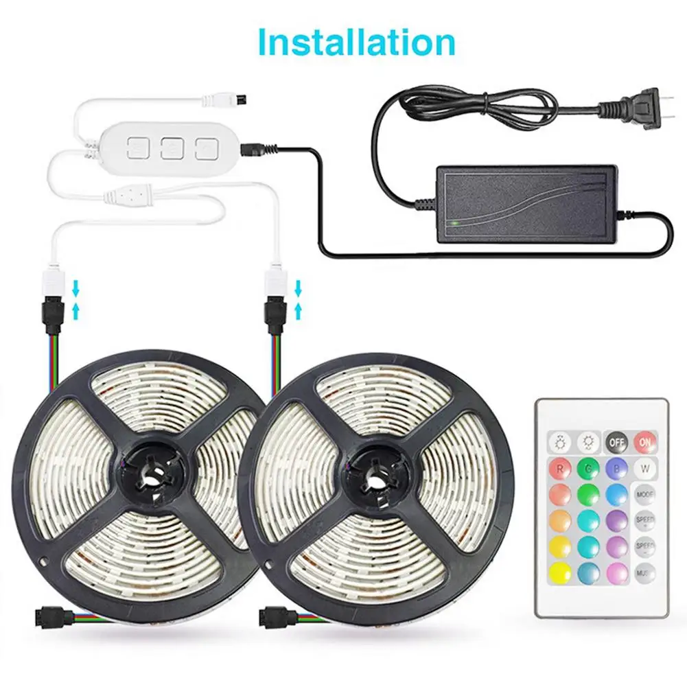 

LED Strip Lights Party Lamp Home Lights Strip Waterproof Colorful Lamp Strip Infrared Remote Control Party Festival Tape Rope