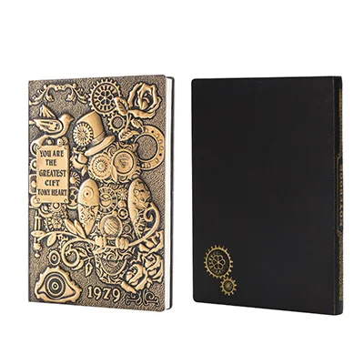 Green bronze relief A5, винтажный 3D блокнот с тиснением для путешественников, дневник,, креативный кожаный блокнот, подарок, Библейский блокнот, ручная работа, школа планирования, офис - Цвет: Green bronze relief