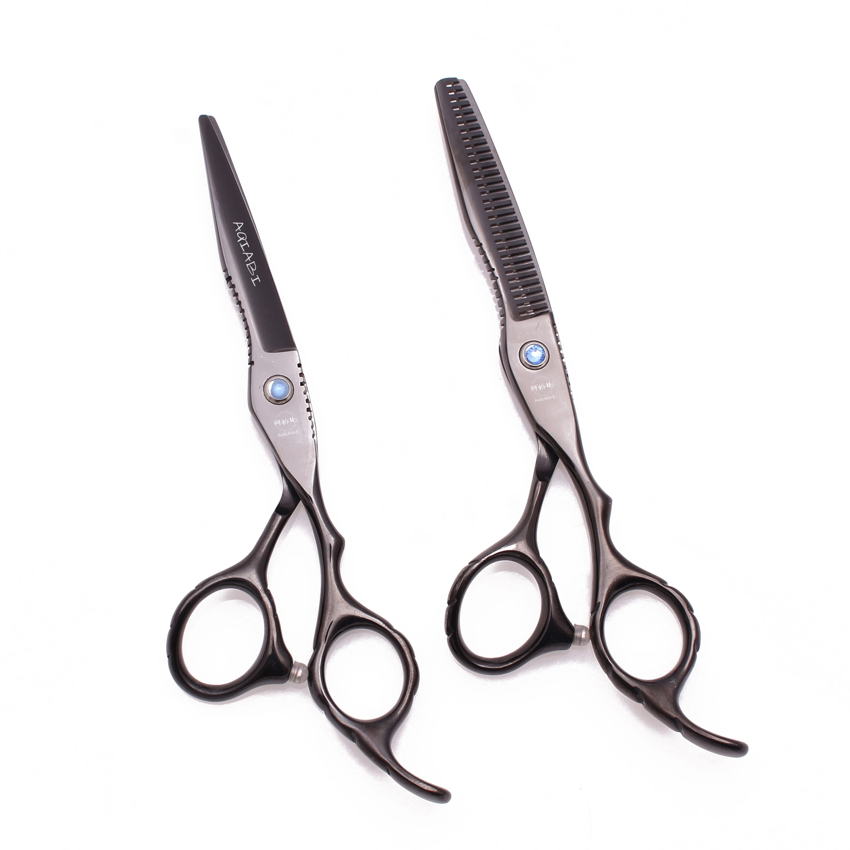 6.0" Набор профессиональных ножниц для парикмахерских процедур AQIABI Salon Hairdressing Scissors Hair Professional Thinning Shears Set Cutting Barber 440C A1011 на