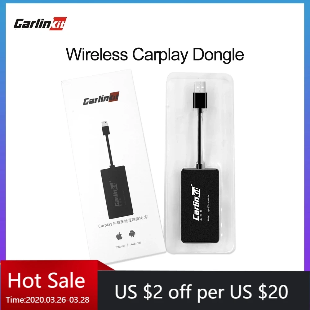 

Carlinkit USB CarPlay Dongle/AndroidAuto for modify Android Car Accessories & Part Car Services Auto Sale Wireless Autokit Black