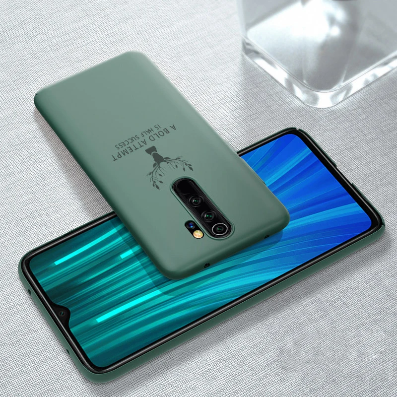Dark Green Жесткие чехлы с жидкостью для Xiaomi Redmi Note 8 Pro Note 8 чехол на ощупь противоударный полный защитный жесткий чехол на заднюю панель Funda Shell - Цвет: Dark Green