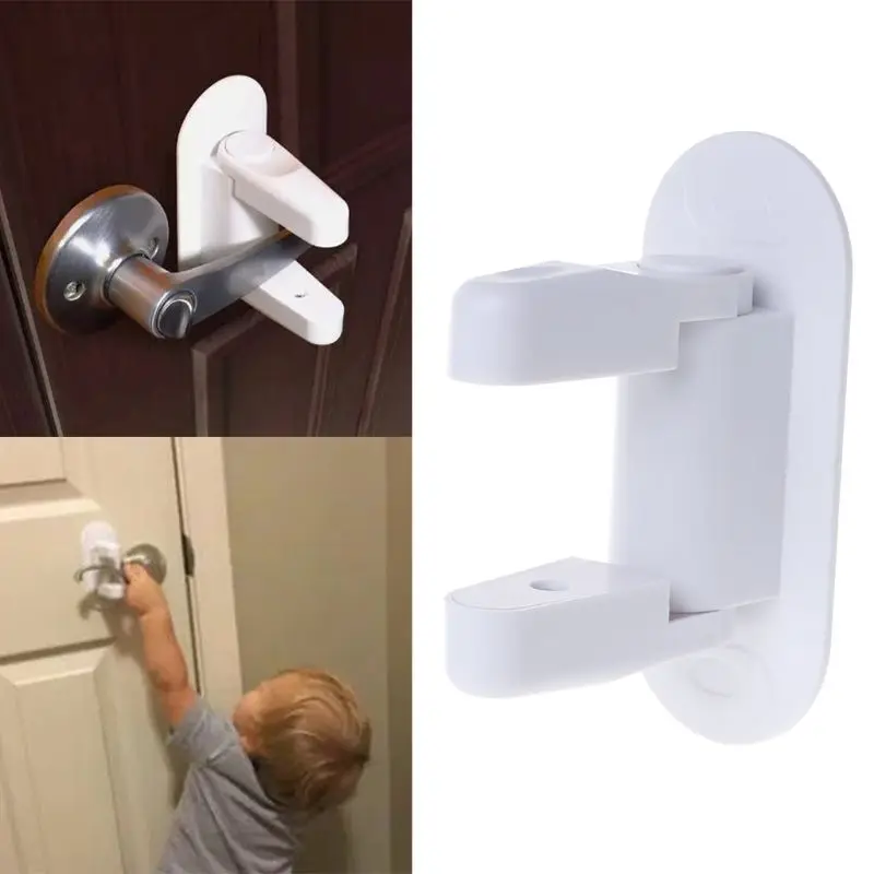 

Baby Safety Lock Door Lever Home Newborn Kids Children Protection Doors Handle Universal Adhesive Compatible Professional Suppli