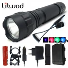 Охота L2 T6 светодиодная тактическая вспышка дистанционный переключатель Водонепроницаемый IPX6 алюминиевый ударопрочный Power 18650 батарея жесткая лампа