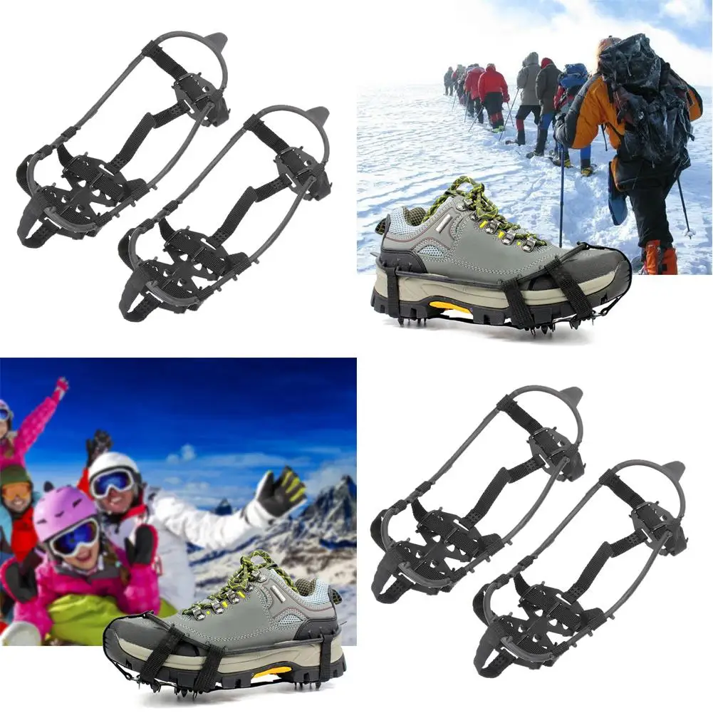 24 зубца альпинистские скобы для улицы зимняя обувь льда снега зажимы