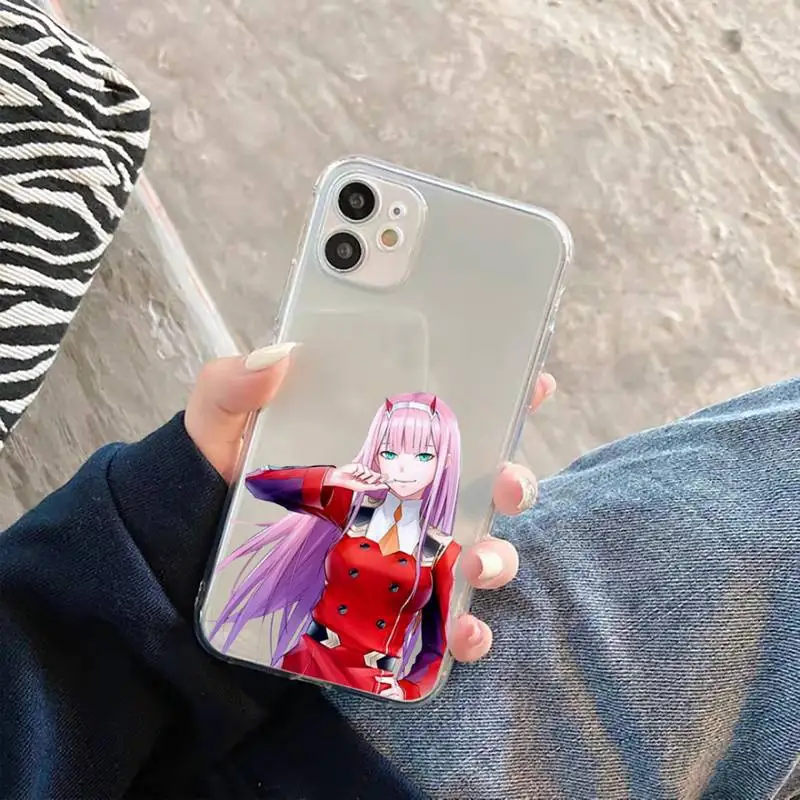 

Zero Two Darling in the FranXX Anime Phone Case Transparent for iPhone 11 12 mini pro XS MAX 8 7 6 6S Plus X 5S SE 2020 XR