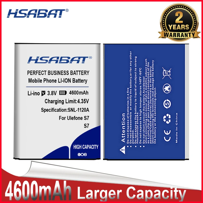 Аккумулятор HSABAT 0 цикл 4600 мАч для Ulefone S7 MTK6580 5 дюйма высококачественный Сменный