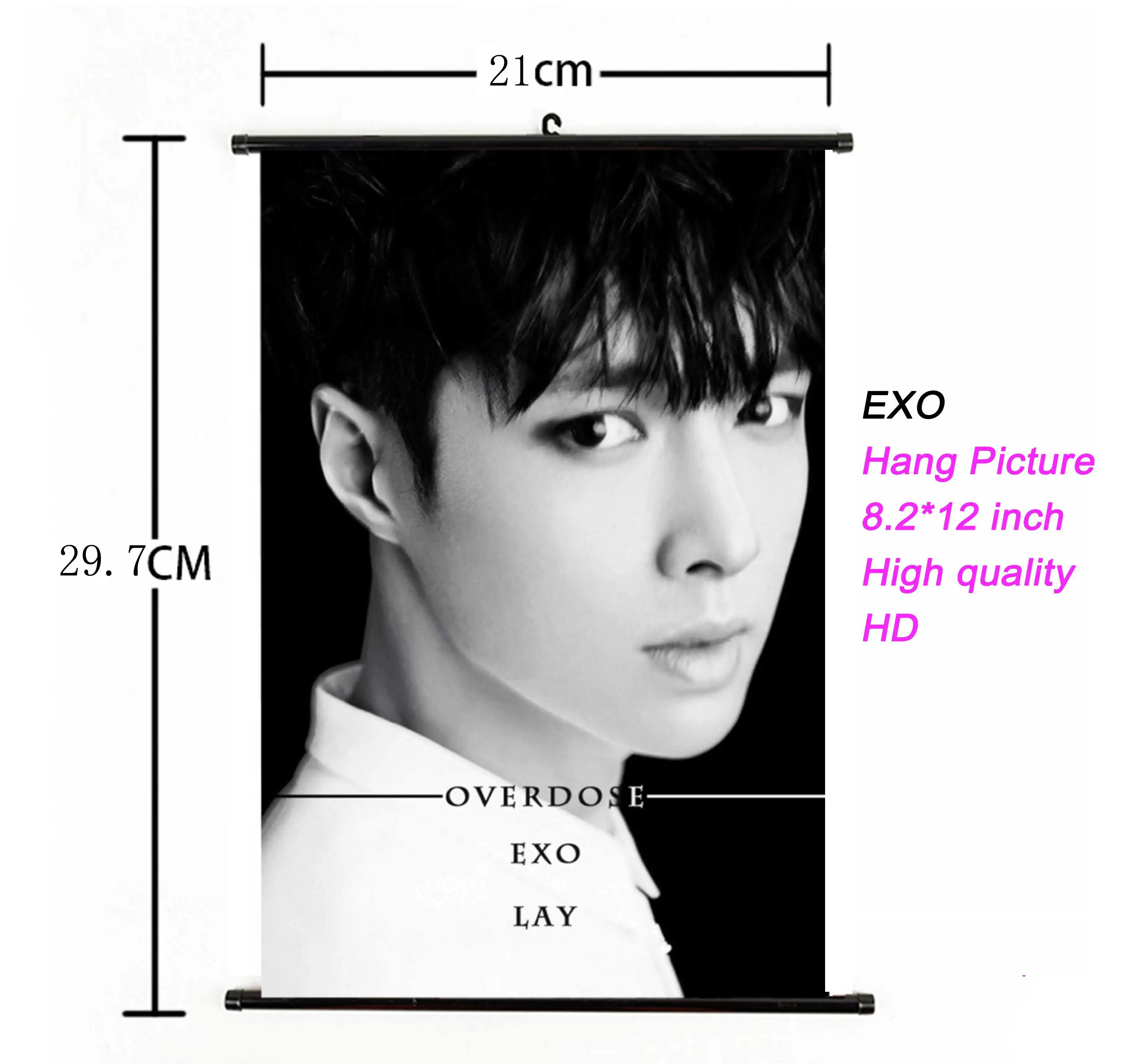 K-pop EXO альбом висячая картина фото плакат Kpop EXO висячий плакат ткань 21*30 см Высокое качество для поклонников Коллекция подарков - Цвет: 82