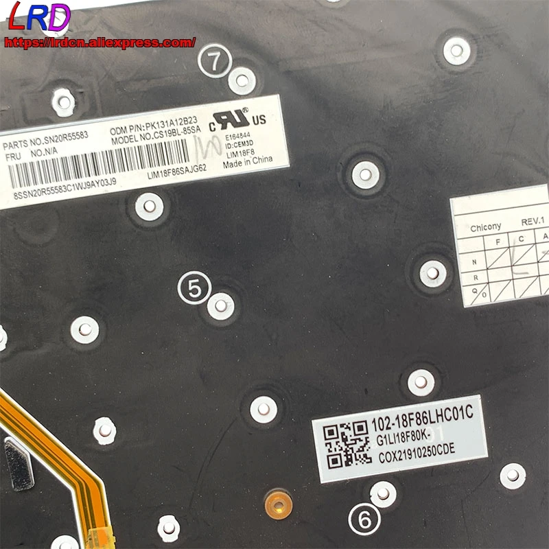 

New Original SI Slovenian Backlit Keyboard for Thinkpad X1 Carbon 7th Gen 7 20QD 20QE Laptop SN20R55583