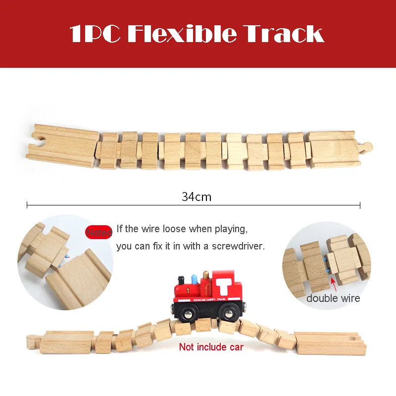 

New All Kinds Wooden Track Parts Beech Wooden Railway Train Track Toy Accessories Fit Biro All Brands Wood Tracks Toys for Kids