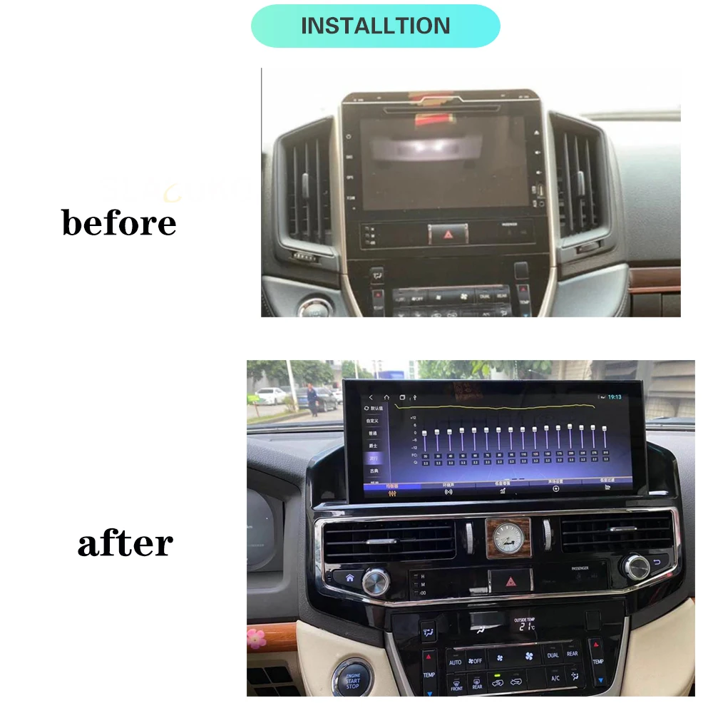 Автомагнитола 2 Din на Android 10 12 3 дюйма GPS-навигация для TOYOTA LAND CRUISER 200 LC200 2016-2020