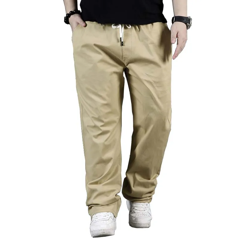 

Big Size Hip Hop Pants Mens Joggers Pants Straight Loose Baggy Trousers Cotton Harem Pants Streetwear Elastic Waist Men Clothes