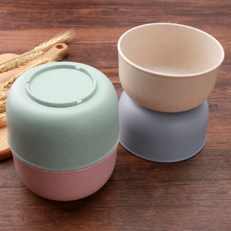 4 шт./компл. миска посуда из пшеничной соломы для защиты окружающей среды домашняя