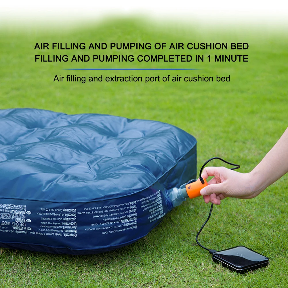 

Mini Electric Air Pump Potable Inflatable Compressor For Mattress Swimming Pool Fast Air Filling Inflator with 4 Nozzles