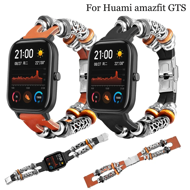 

Кожаный ремешок для часов Huami Amazfit GTS GTR 42 мм, ремешок для часов 20 мм, ремешок для часов Huami Amazfit Bip BIT Youth