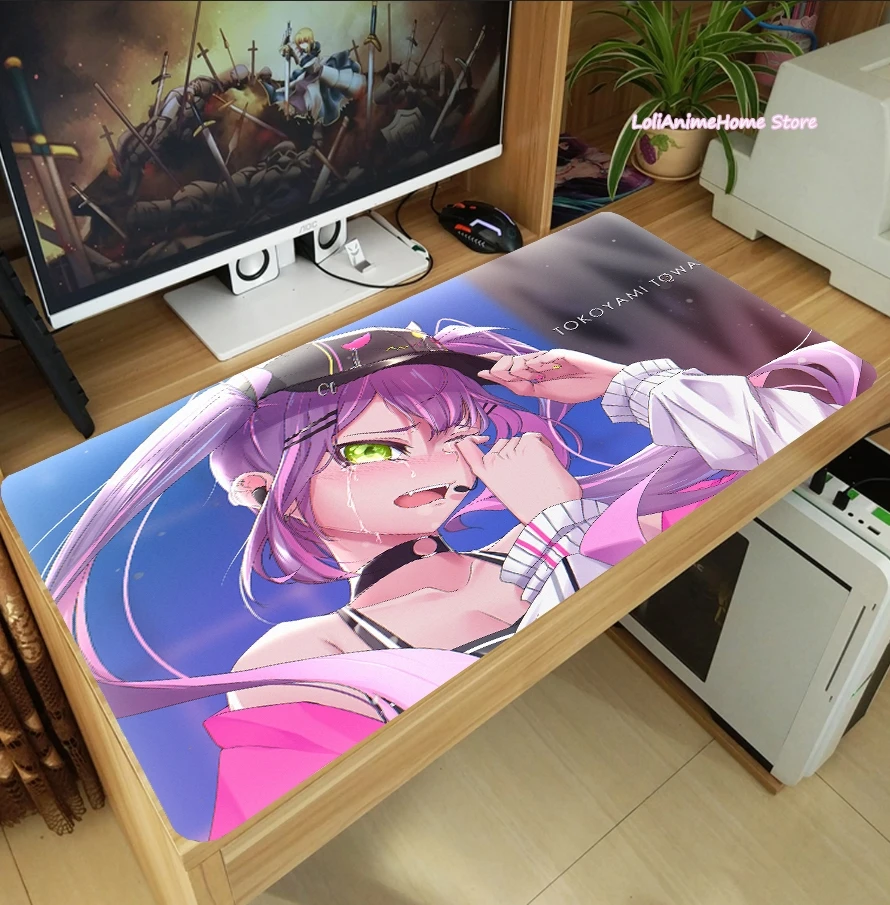 Большой игровой коврик для мыши Tokoyami Towa Hololive YouTuber |