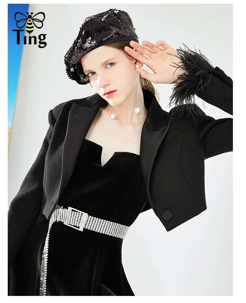 Tingfly 90S винтажное элегантное вельветовое вечернее длинное средней длины с