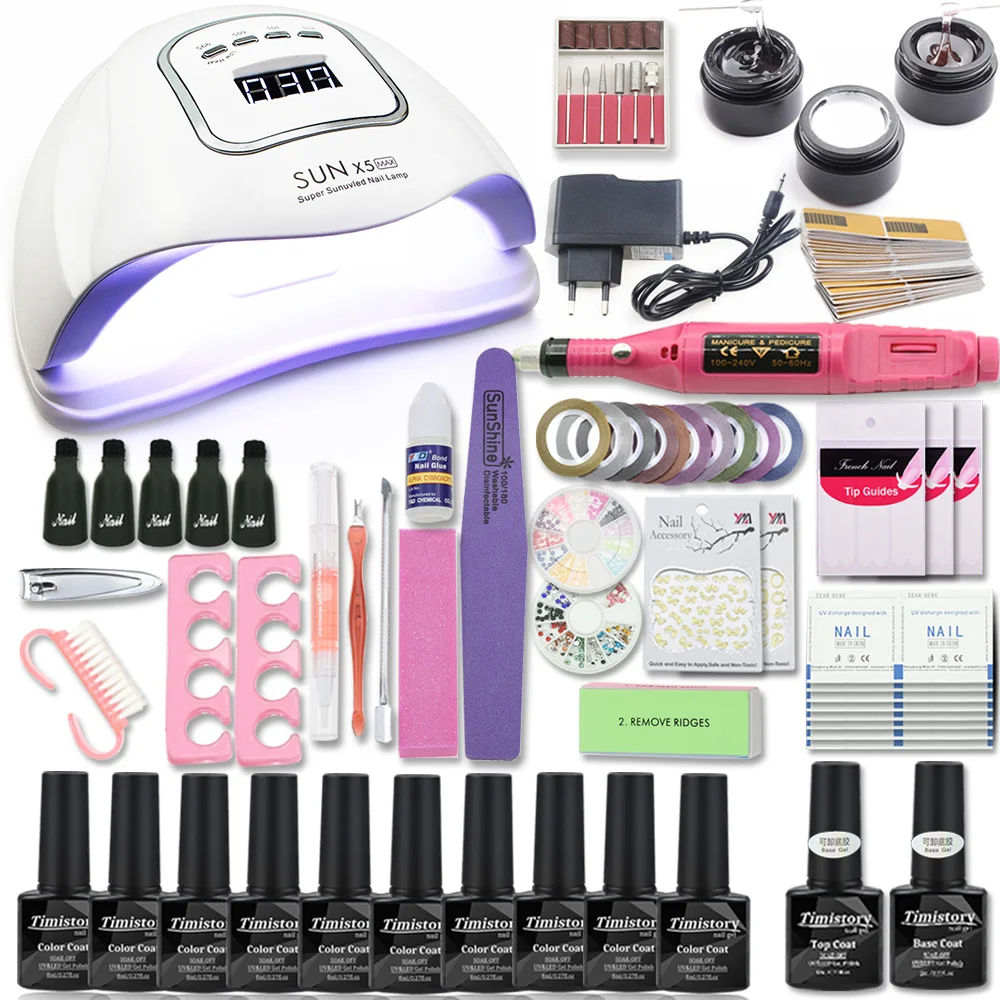 УФ лампа для ногтей маникюрный набор выберите 10 видов цветов Гель лак базовое