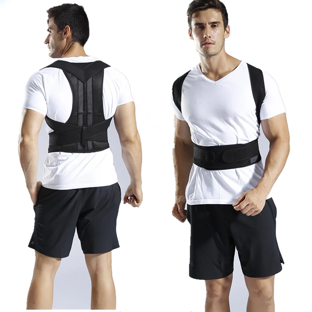 Spine Back Corset Posture Correction Steel Straps Babaka Corrector Men Shoulder Support Belt Elastic Braces |