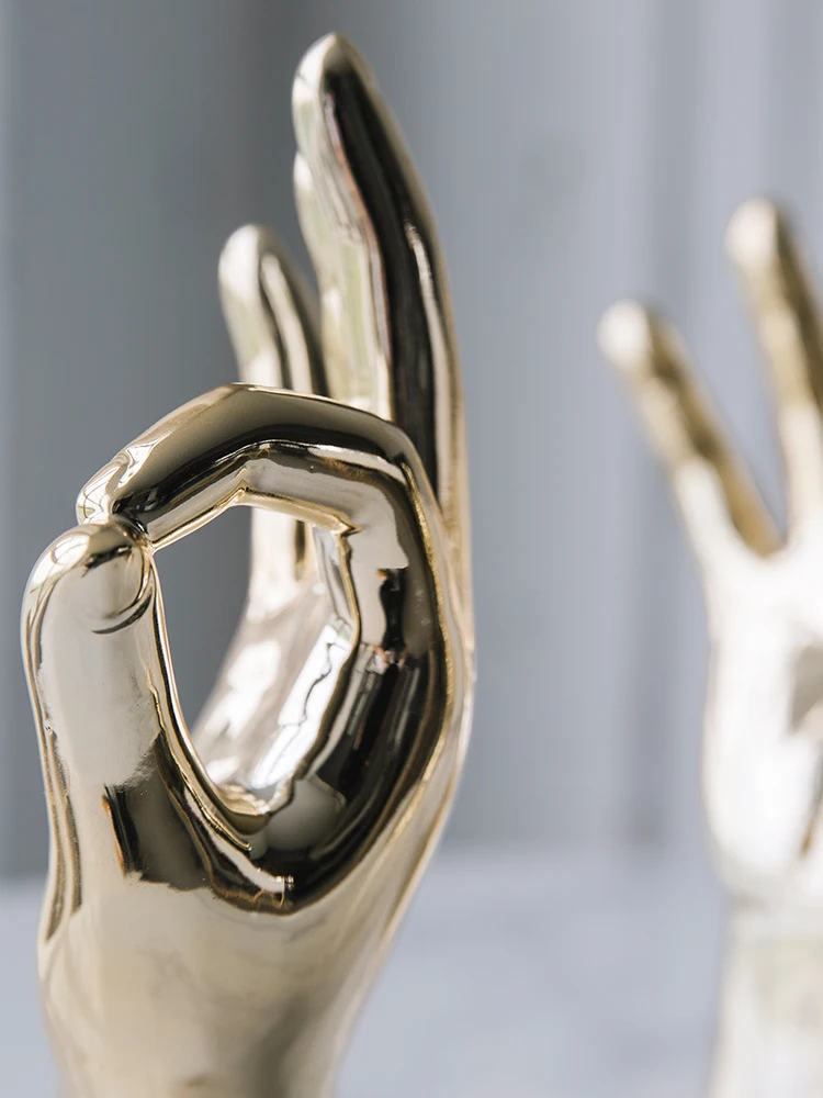 Позолоченный палец светильник класса люкс Стиль пространство художественные