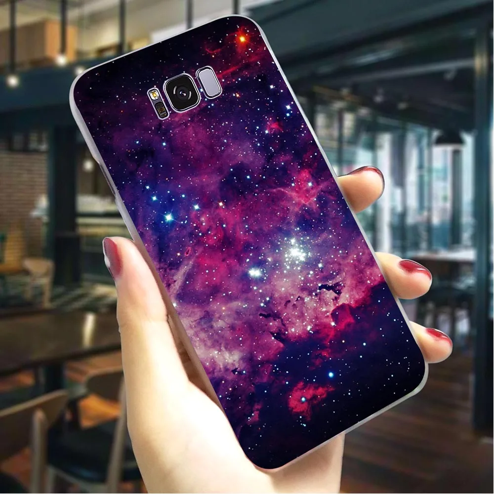 Hard Cover Purple Space Star Phone For Galaxy A7 Case A3/A5 A6 A8 Plus A9 2018 A10 A20 A30 A40 A50 A60 A70 M40 | Мобильные телефоны