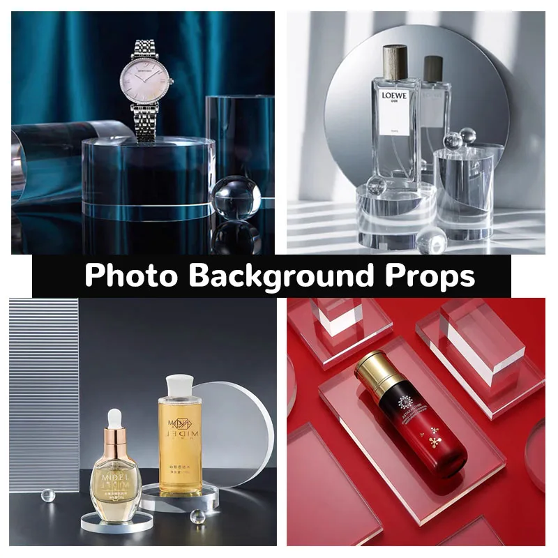 Photo Studio Transparent Acrylic Board Photo Props Net Celebrity Ornaments Decoration Cosmetics  Photography Shooting Background