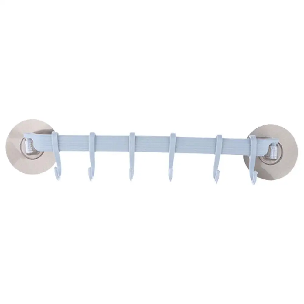 

1PC New Creative Wall Corner Strong Adhesive Hook Kitchen Hangers 6 Bathroom Wall Hanging Corner Nail-Free Row Hook Seamles T5I4