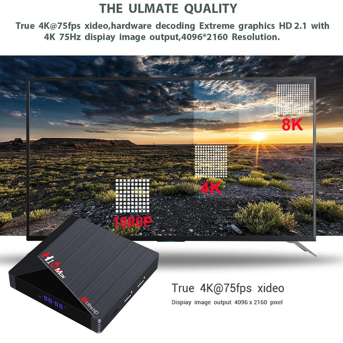 Приставка Смарт-ТВ H10 MAX 4 + 32/64 ГБ USB 1080P H.265 4K 60fps | Электроника