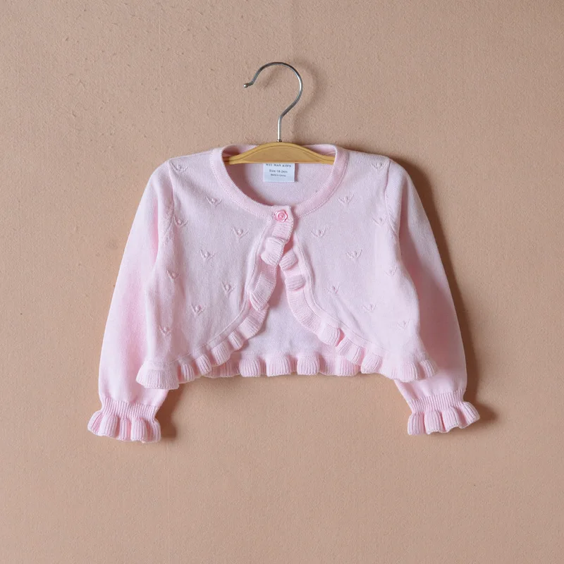 Красный кардиган для девочек свитер искусственная хлопковая верхняя одежда