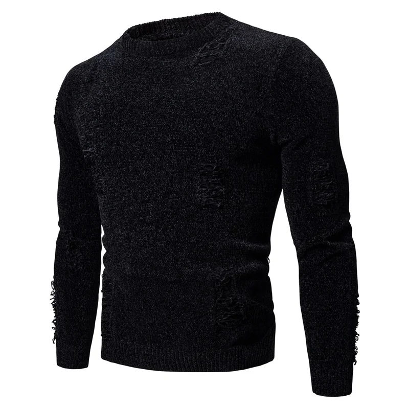 

2020 Mens Clothes Spring Autumn Clothing Men Pullover Knitted Sweaters stripe O-Neck Slim Fit Pullover Gig Size Sweater For Men