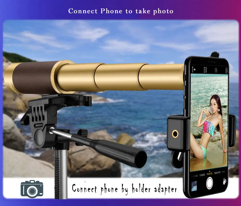 Мощный HD Vision 25x30 Телескопический Монокуляр астрономический Spyglass для кемпинга, наблюдения за луной, пиратский телескоп