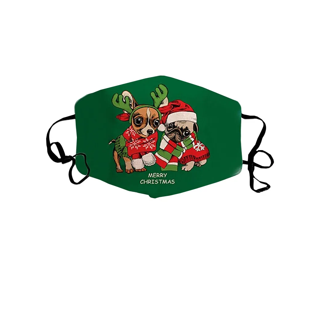 Унисекс с рождественским рисунком в виде маска на лицо рождественском стиле