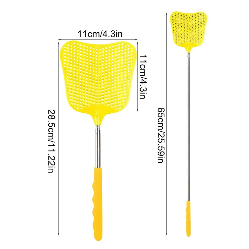 

Extendable Fly Swatter, Durable Telescopic Plastic Fly Swatter Heavy Duty Set, Retractable Flyswatter with Stainless Steel Long
