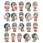 Забавная латексная маска с большими зубьями для взрослых клоун для косплея, маска на половину лица в стиле хип-хоп ужасный страшный, маскарад, Хэллоуин, день рождения, Декор