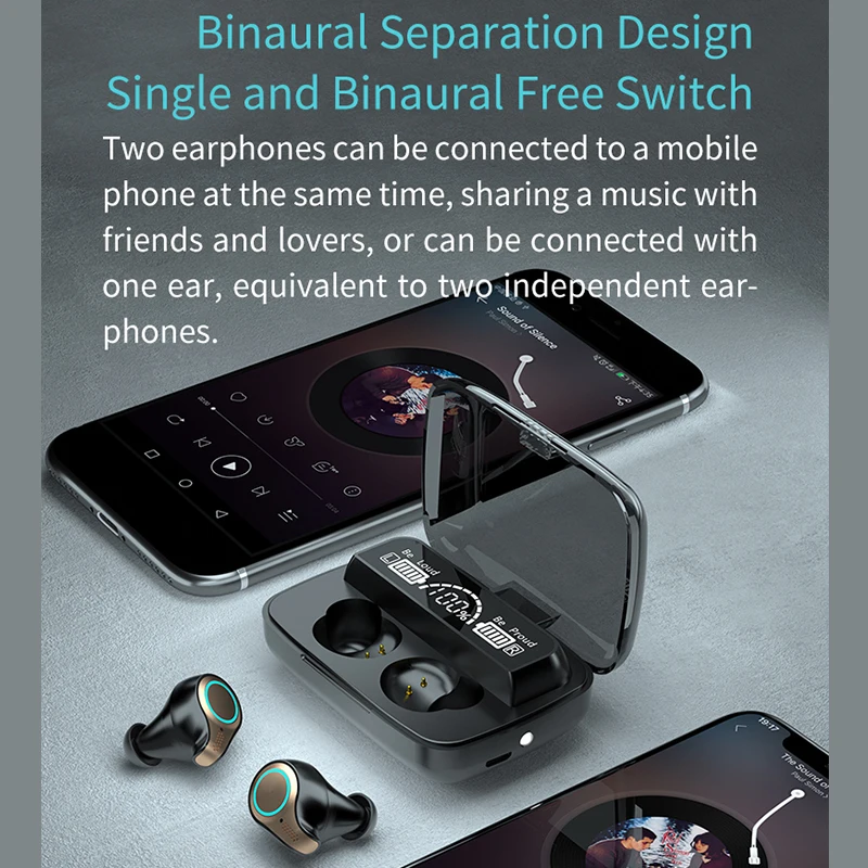 

bluetooth headphones Bluetooth-comaptible 5.1Wireless Headphone 9D Stereo Sports Earbuds Headsets With Microphone for iphone
