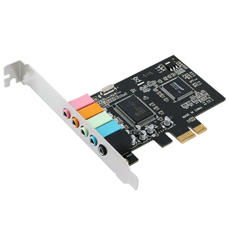 Звуковая карта PCIe 5 1 PCI Express объемная 3D аудиокарта для ПК с высокой прямой