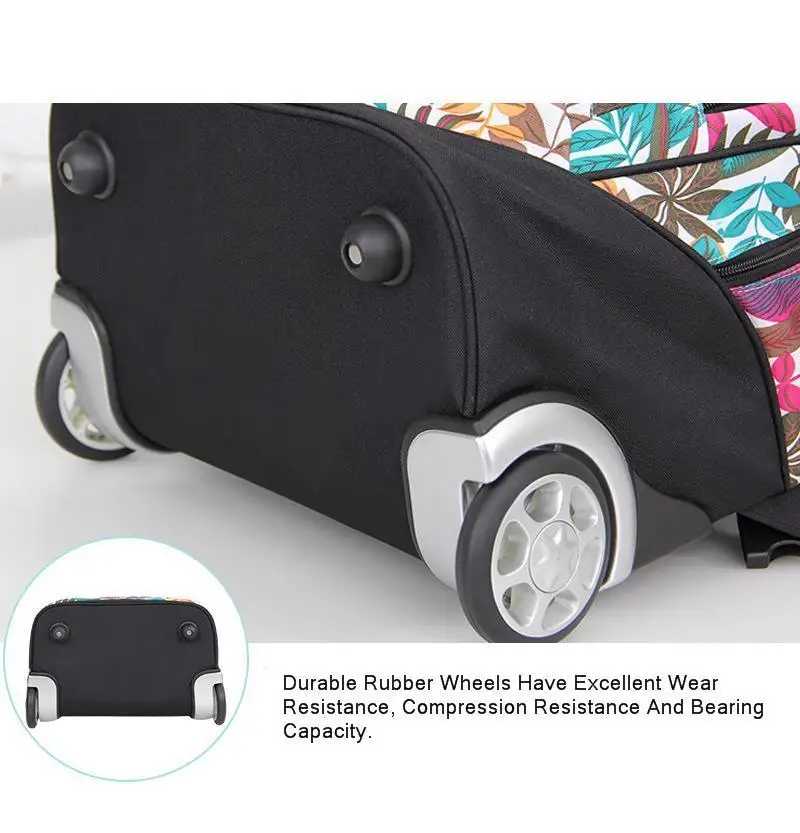 18 дюймовый рюкзак на колесиках детский школьный школьная сумка для