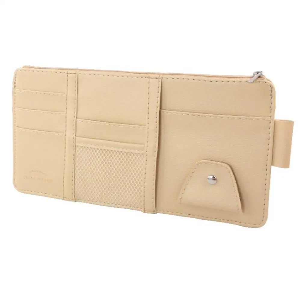 Автомобильный солнцезащитный козырек Органайзер из искусственной кожи Модная