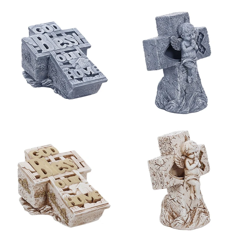 

2022 New Catholic Cross Storage Box Ornament for Home Church Tabletop Decoration Decor