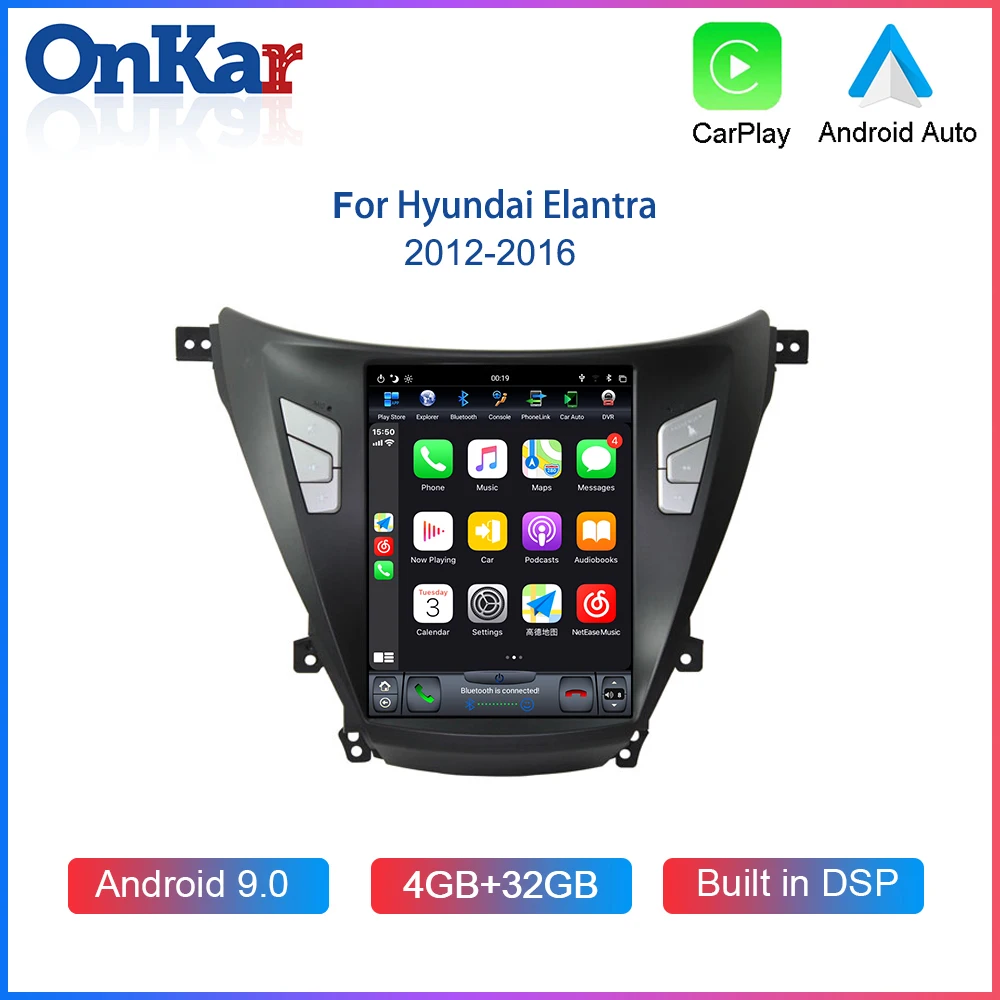 ONKAR 10 4 дюймовый экран автомобильная Система Android 9 0 для Hyundai Elantra 2012 1016