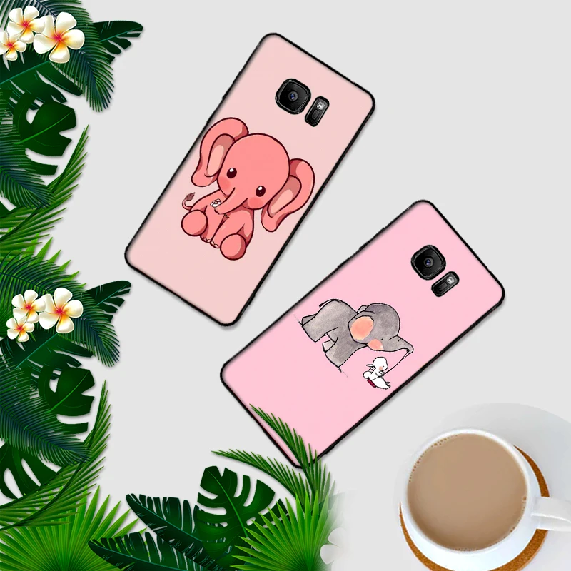 Чехол Dumbo Elephant для Samsung S6 S7 EDGE S8 S9 PLUS из мягкого силикона, подходит для S10 NOTE 8 9 M10 M20 M30 Coque Funda on.